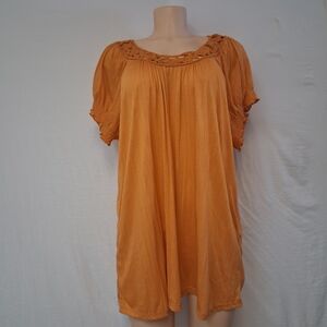 BY DESIGN Elegant Women's Orange Blouse Tunic Size 2X
